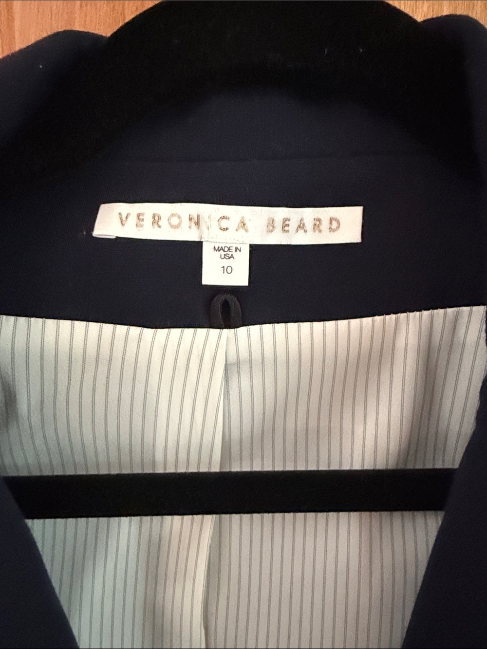 Vintage Veronica Beard Dark Navy Single-Button Blazer as 10 - Picture 3 of 8
